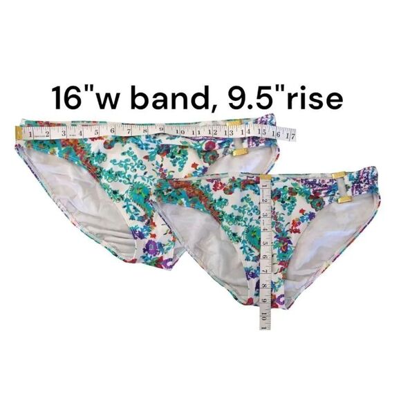Ralph Lauren Colorful Cabana Paisley Ring Front Halter Bikini Set Size 12 - Picture 16 of 16